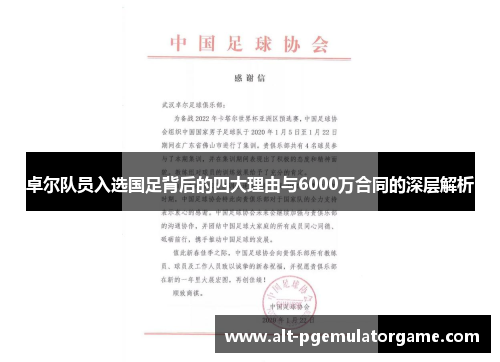 卓尔队员入选国足背后的四大理由与6000万合同的深层解析